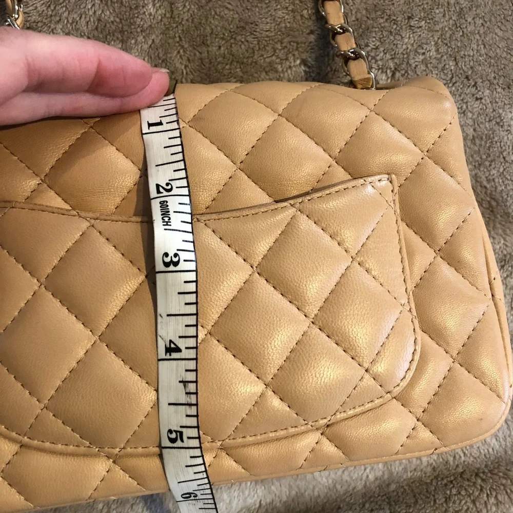 Chanel Tan Quilted Leather Mini Shoulder Bag - Picture 14 of 16